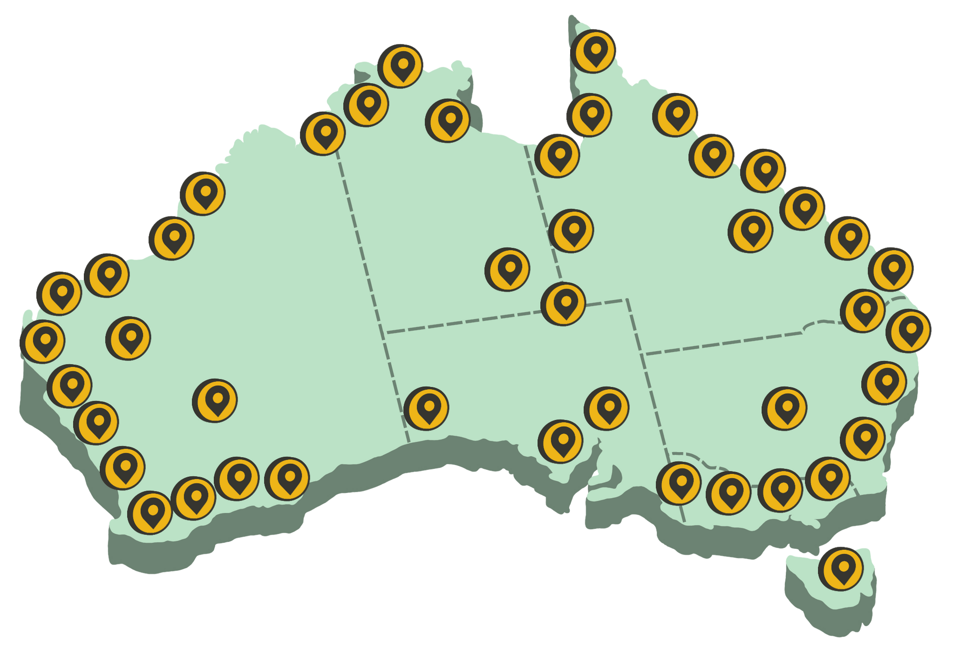 AUSTRALIA MAP - Sole Drift PTY LTD