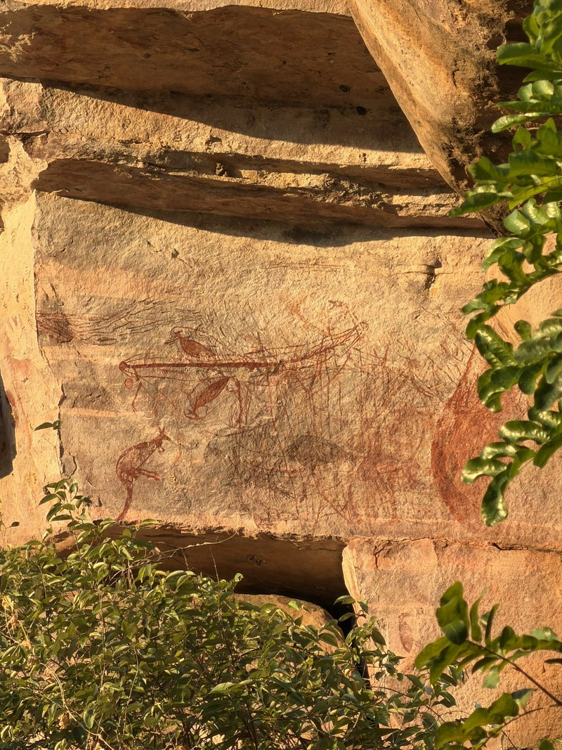 Aboriginal rock art on a sandstone overhang at Ubirr, Kakadu, Northern Territory, Australia